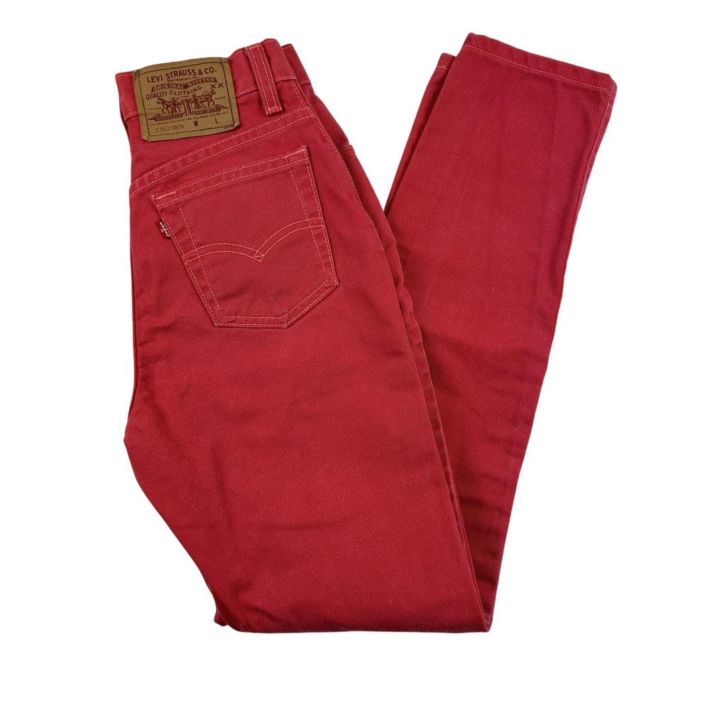 Vintage Levis Jeans‎ Womens 3 High Rise Tapered Pink Made in USA 90s 17512-0878
